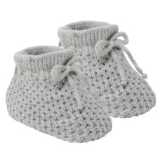 S401-G: Grey Acrylic Bootees w/Lace